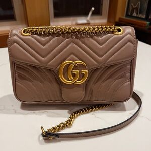 GG Marmont Shoulder dusty pink leather - Read Description